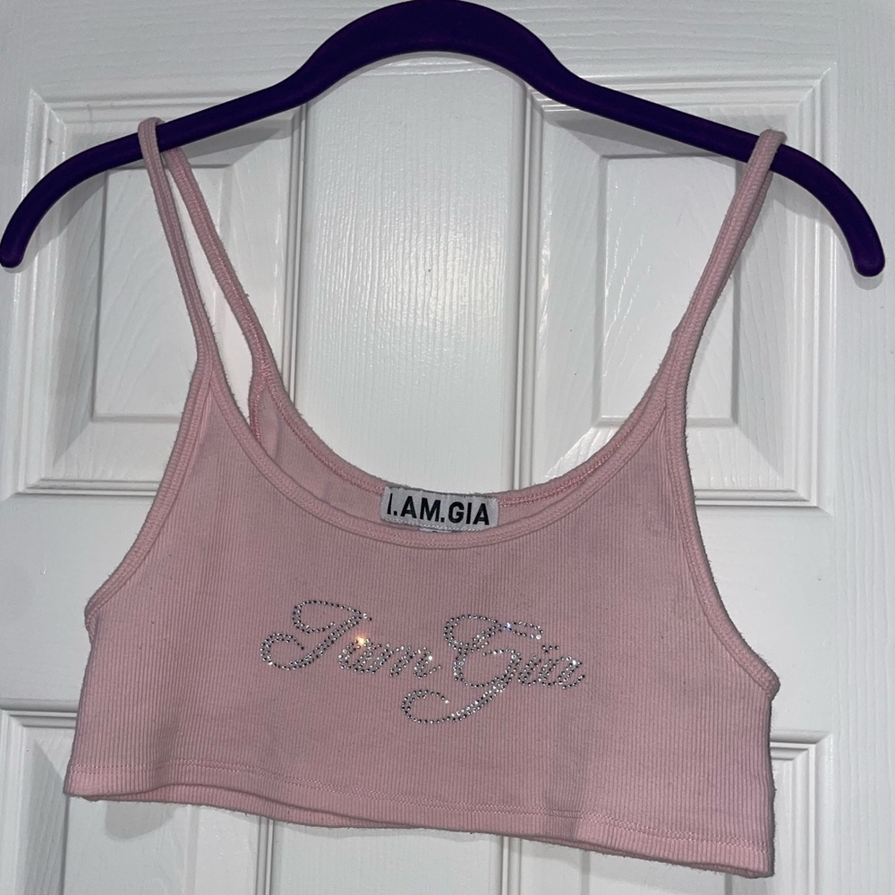 I.Am.Gia small pink crop top Button